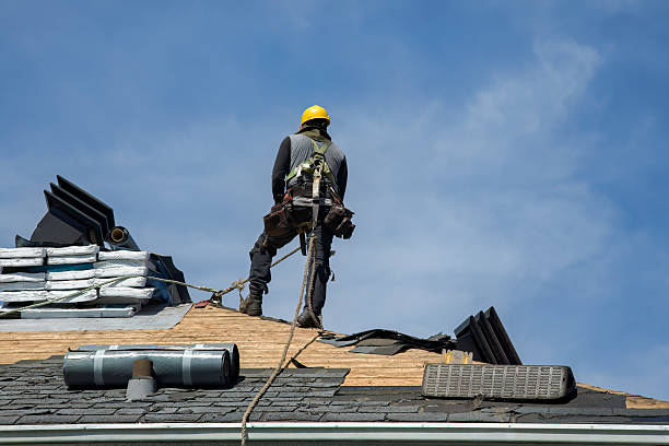Professional Gutter Installation technician working in Palisades, WA